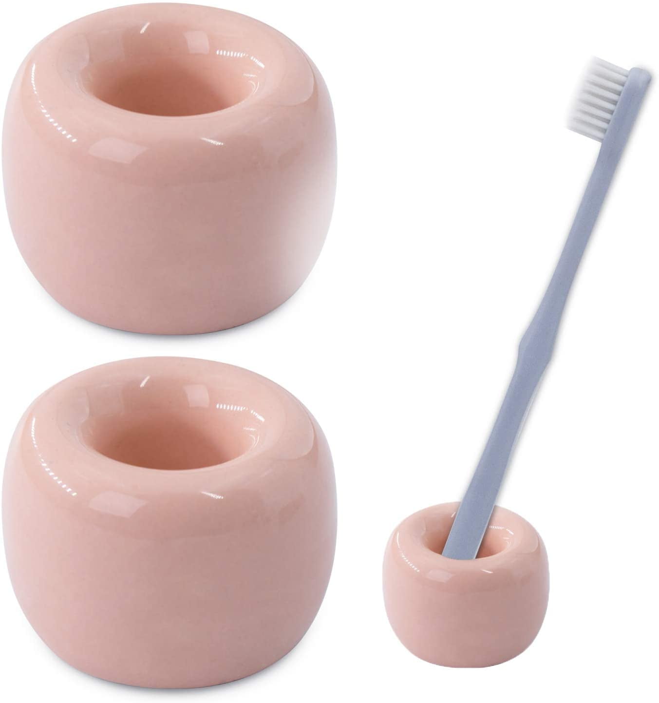 Mini Ceramic Handmade Toothbrush Holder Stand for Bathroom  Vanity. 