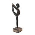 thumbnail image 3 of 12" Wooden Handmade Abstract Ballet Dancer Sculpture Statue Gift Home Decor Figurine Hand Carved Ballerina Attitude Dèrriere, 3 of 5