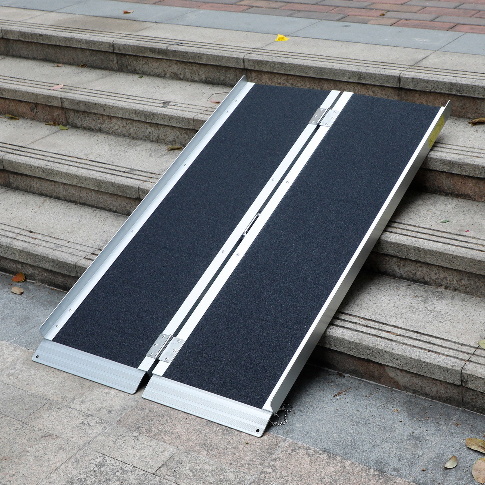 NonSkid Threshold Ramp Portable Aluminum Folding Wheelchair Ramp for