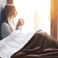 thumbnail image 5 of Evlmd Sherpa Throw Blanket for Couch Sofa - Fuzzy Soft Cozy Blanket for Bed, Fleece Thick Warm Blanket for Winter, Fall Winter Queen Blanket, 90x90 Inches, 5 of 6