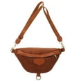 thumbnail image 5 of GOOHOCHY Chest Bag Waist Portable Corduroy Satchel Bags for Women Cross Brown, 5 of 8