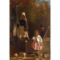 thumbnail image 3 of John George Brown 14x18 Black Modern Framed Museum Art Print Titled - At the Well (1864), 3 of 5