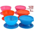 thumbnail image 2 of Dessert Ice Cream Cups Bowls with Lids 5 oz - Set of 6 for Desserts,Snacks, Pudding,Treats, Appetizers, portion cups mini Reusable, Plastic Containers for Parties Picnics Freezer Safe m, 2 of 6
