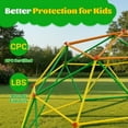 thumbnail image 3 of ENYOPRO 10ft Outdoor Climbing Dome, Kids Universal Exercise Dome Climber, Max 1000lbs Climbing Toys for Outside, Rust & UV Resistant Steel Climbing Structures, for 3-10 Years Old, Red + Yellow, 3 of 10