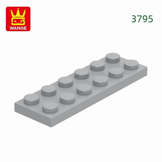 3795 100g/59PCS 2x6 Basic Building Blocks Moc Color Loose Parts Creativity with Bricks DIY Children's Toy Assembly 70.Light Bluish Gray about