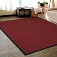 thumbnail image 2 of ANMINY Front Doormat Entrance Shoe Mat Waterproof PVC Non Slip Rug Outdoor Indoor,31"x47" Burgundy, 2 of 11
