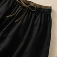 thumbnail image 5 of uublik Women Shorts Super Soft Linen with Pockets Summer Savings Lounge Shorts Black, 5 of 5