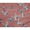 thumbnail image 4 of oneOone Polyester Lycra Fabric Dot|Floral & Stork Bird Print Fabric BTY 56 Inch Wide, 4 of 4