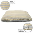 thumbnail image 3 of Vintage Pet Bed, Blue and White Vertical Stripes on Orange Background Geometric Pattern, Resistant Pad for Dogs and Cats Cushion with Removable Cover, 24" x 39", Orange White Cadet Blue, by Ambesonne, 3 of 4