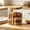 Clear, variant on Glass Airtight Food Storage Jar with Bamboo Lid and Wooden Spoon | Square Canister for Coffee Beans, Cookies, Nuts, Grain, Pantry Organizer | Clear Dry Food Container for Kitchen Countertop