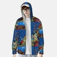 thumbnail image 2 of Kdxio Colorful Coral Reef Print Women Men Sun Protection UPF 50+ Jackets Zip Up Long Sleeve Hoodie Hiking Lightweight with Pockets, 2 of 7