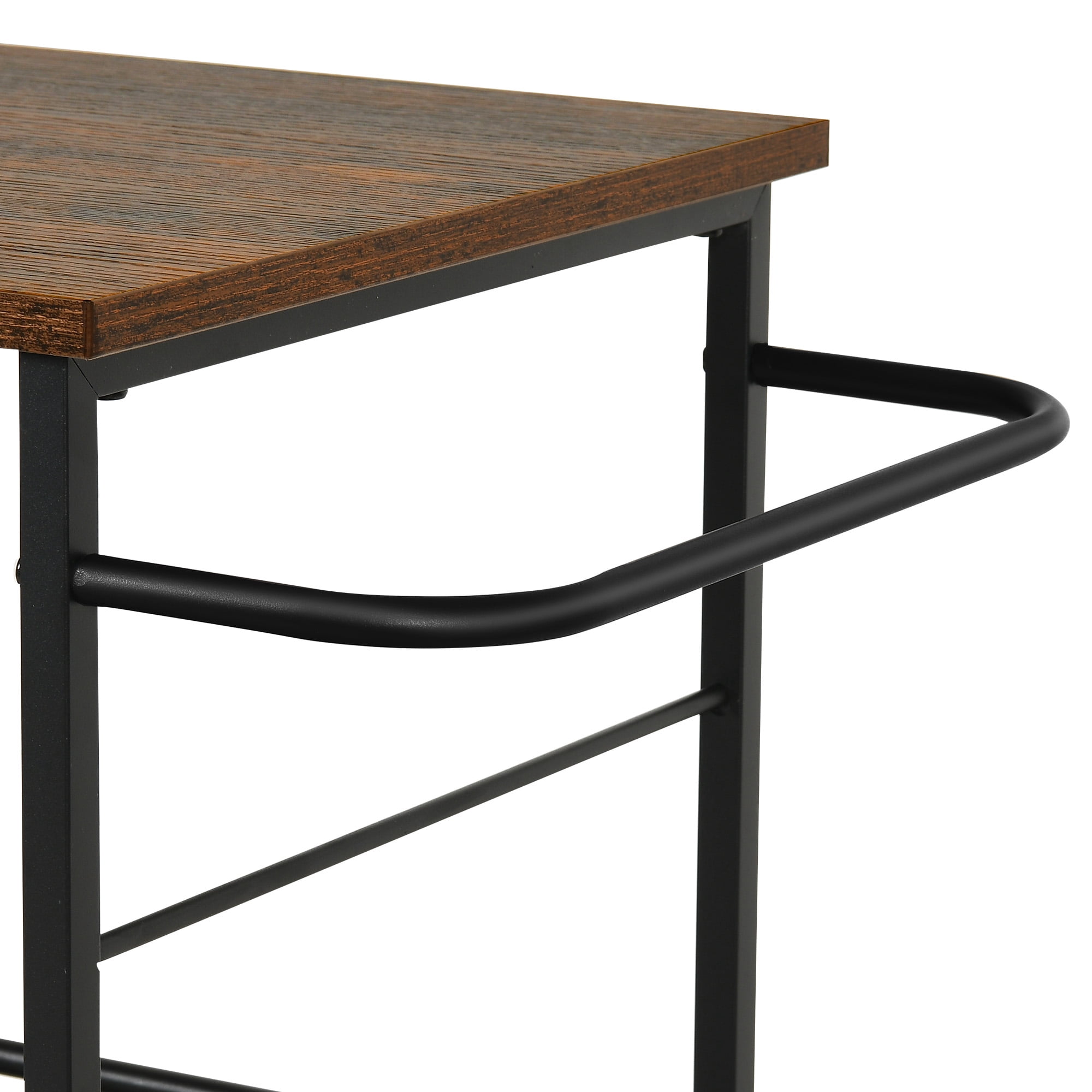 Uforic Kitchen Storage Cart with Power Outlets & Doors, Kitchen Trolley with Storage Shelves, Brown