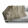 thumbnail image 2 of Safari Soft Flannel Fleece Throw Blanket, Siberian Tiger Eye Looking Through Wooden Peep Hole in Spy Predator Big Cat Wild Print, Cozy Plush for Indoor and Outdoor Use, 50" x 70", Tan, by Ambesonne, 2 of 5