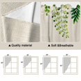 thumbnail image 5 of Spring Leaves Swag Curtains for Kitchen/Bedroom/Living Room, Pastoral Garden Botanical Rustic Burlap Scalloped Curtains 63 Inch Long, Window Swag Topper Curtains Valances 2 Panels Set 36"x63", 5 of 8