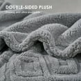thumbnail image 3 of EVERGRACE Jacquard Boho Sherpa Fleece Throw Blanket for Couch, Super Soft Cozy Fuzzy Plush Blankets for Winter, Reversible Thick Warm Blanket for Bed, Sofa, Living Room, Grey, 60'' x 80'', 3 of 7