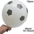 thumbnail image 2 of 15 globos de fútbol de 12 pulgadas, globos de cumpleaños en blanco y negro para fiestas temáticas deportivas y decoración de fiestas de la Copa Mundial de Fútbol., 2 of 5