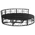 thumbnail image 3 of vidaXL Outdoor Lounge Bed without Canopy Black Poly Rattan, 3 of 5