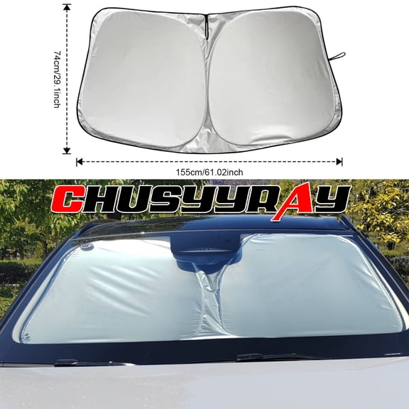 CHUSYYRAY for Chevrolet Silverado 2014-2018 Windshield Sun Shade Visor Cover UV Block