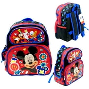 Disney Mickey Mouse Kids 12" Toddler School Backpack Canvas Book Bag New