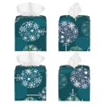 thumbnail image 2 of Balery whiter Snowflake balloons Porta Pañuelos de Cuero con Estampado – Funda Moderna Cuadrada para Caja de Pañuelos, Dispensador 5x5x5'', 2 of 7