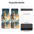 thumbnail image 5 of Sikiie Starry Sky Cloud Cute Rabbit Car Foot Mat Set of 4 Pieces Basics Universal Fit Rubber Carpet Floor Mats For Car SUV Van & Truck, 26.8"L x 17.3"W (Front), 13"L x 17.3"W(Rear), 5 of 6