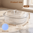 thumbnail image 4 of 62 oz Oval Glass Casserole Dish with Glass Lid, 4 of 4
