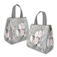 thumbnail image 2 of Pioneer Flower Floral Print Pattern Insulated Lunch Bag for Women & Adults,Large Portable Soft Cooler Lunch Bag,Thermal Food Storage Tote with Pearl Cotton,8.66L,8.75x5.75x9.5 Inch, 2 of 6