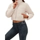 thumbnail image 2 of VISgogo, chaqueta corta para mujer, chaquetas de plumón de Color sólido a la moda, abrigo acolchado recortado, abrigo cálido de invierno VISgogo moda, 2 of 6