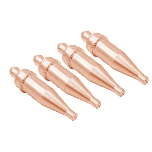 1-101 Série Embouts de Torche à Couper à l'Acétylène, Taille 0-3, Compatibles avec Torche Robuste Style V - Lot de 4