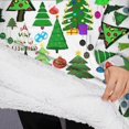 thumbnail image 3 of Oversized Wearable Blanket Hoodie,Multicolor Christmas Tree Pattern Sherpa Blanket Hoodie with Super Pockets,Super Warm Fuzzy Pullover for Women & Men, 3 of 6