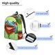 thumbnail image 3 of Disketp Flying Frog On Branch print Canvas Backpack Lightweight Travel Daypack Student Rucksack Laptop Backpack-Medium, 3 of 5