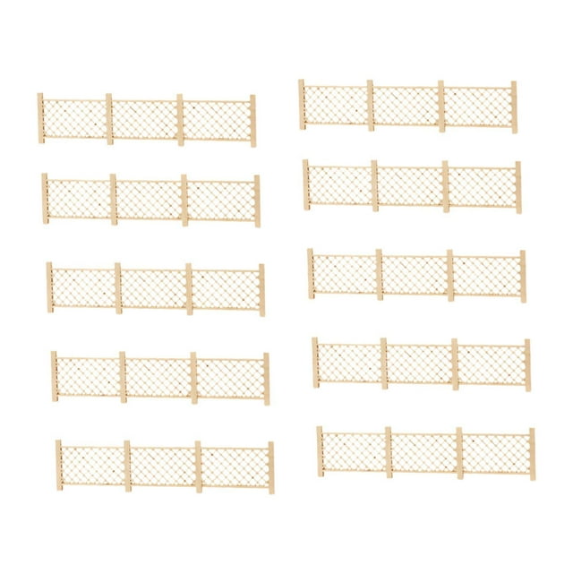 Bunblic 10x Mini Fences Model 1:50 for DIY Diorama Scene Garden Architectural Models Style C