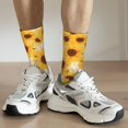 thumbnail image 6 of Haiem Vintage Marble Pattern Sunflower Pattern Crew Socks – Soft & Durable Moisture-wicking Socks, Stay-Up Fit for Business, Work, and Casual Wear Size 5-11, 6 of 6