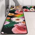 thumbnail image 2 of Kitchen Rugs Sets Of 2,Pioneer Flower Floral Print Pattern Anti Fatigue Kitchen Mat Rugs Non Slip Washable,Decorative Kitchen Floor Mats for Kitchen,Sink,Laundry,17"x47"+17"x47", 2 of 5