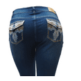 thumbnail image 2 of Jean's Denim handcrafted Womens Rhinestone Plus Size Stretch Bootcut slim cut, 2 of 2