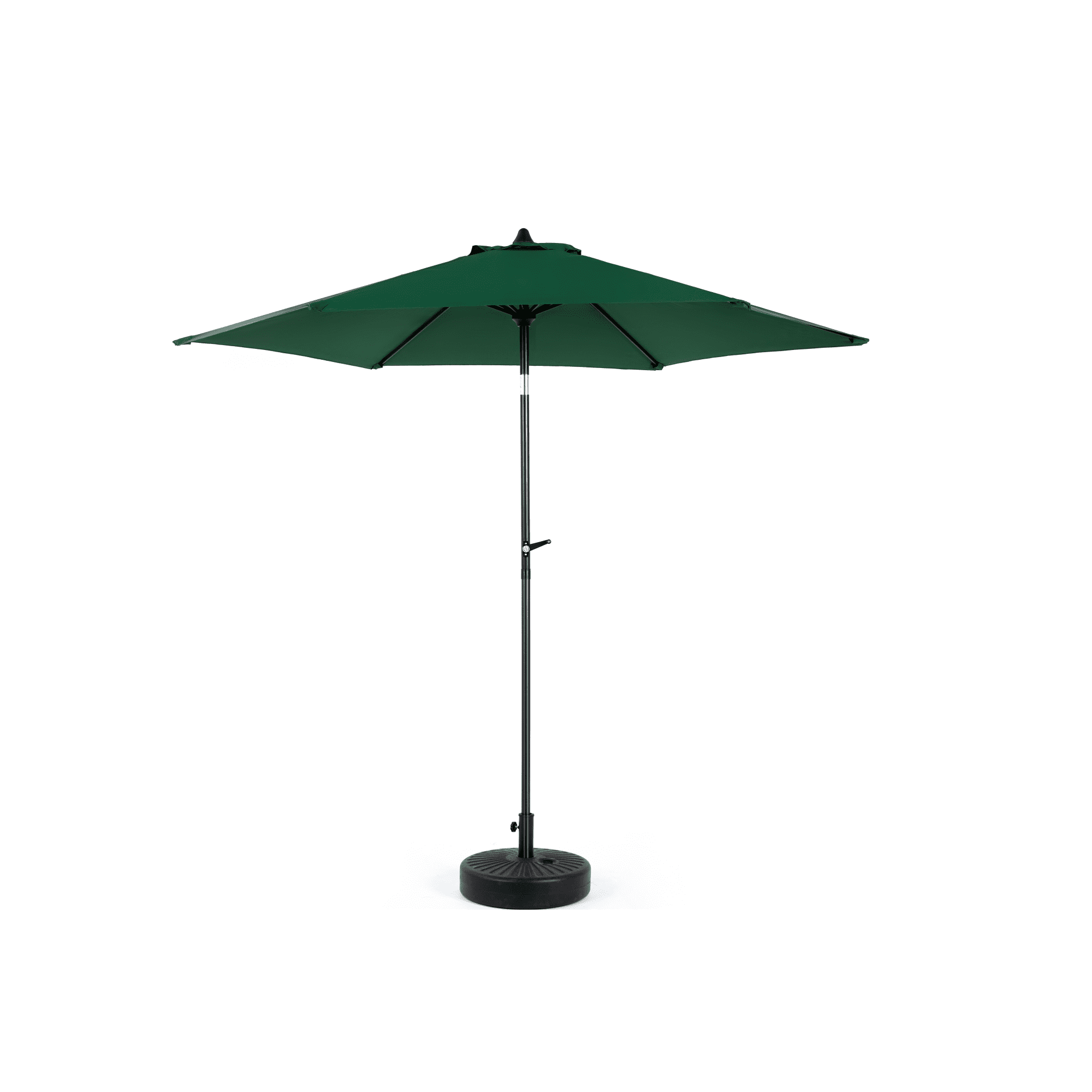 9FT Outdoor Patio Umbrella,Outdoor Table Umbrella with Push Button Tilt and Crank, Market Umbrella 6 Sturdy Ribs , Deck, Backyard, Pool (Base Not Included),Dark Green
