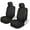 Black, variant on Cat FlexHybrid Car Seat Covers, Black Premium Faux Leather + Mesh Seat Covers for Cars Trucks SUV, Universal Fit Car Seat Covers Front Seats Only, Automotive Interior Covers, Ideal Truck Seat Covers