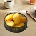 thumbnail image 5 of HengDidi Medium Metal Fruit Basket Organizer with Sturdy Base Decorative Tray for Living Room Table Snack Candy Storage Home Centerpiece Gold or Black Size 16.5x16.5x5cm, 5 of 6