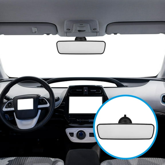 HEMOTON  Rear View Mirror Universal Rearview for Car Auto inside LED Man Black