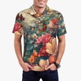 thumbnail image 5 of Yiaed Butterflies In Blooming GardenPrint Men's Short Sleeve Polo Shirt,Golf Polo for Men Three-Button Golf Shirt Athletic Casual Collared T-Shirt- Large, 5 of 7