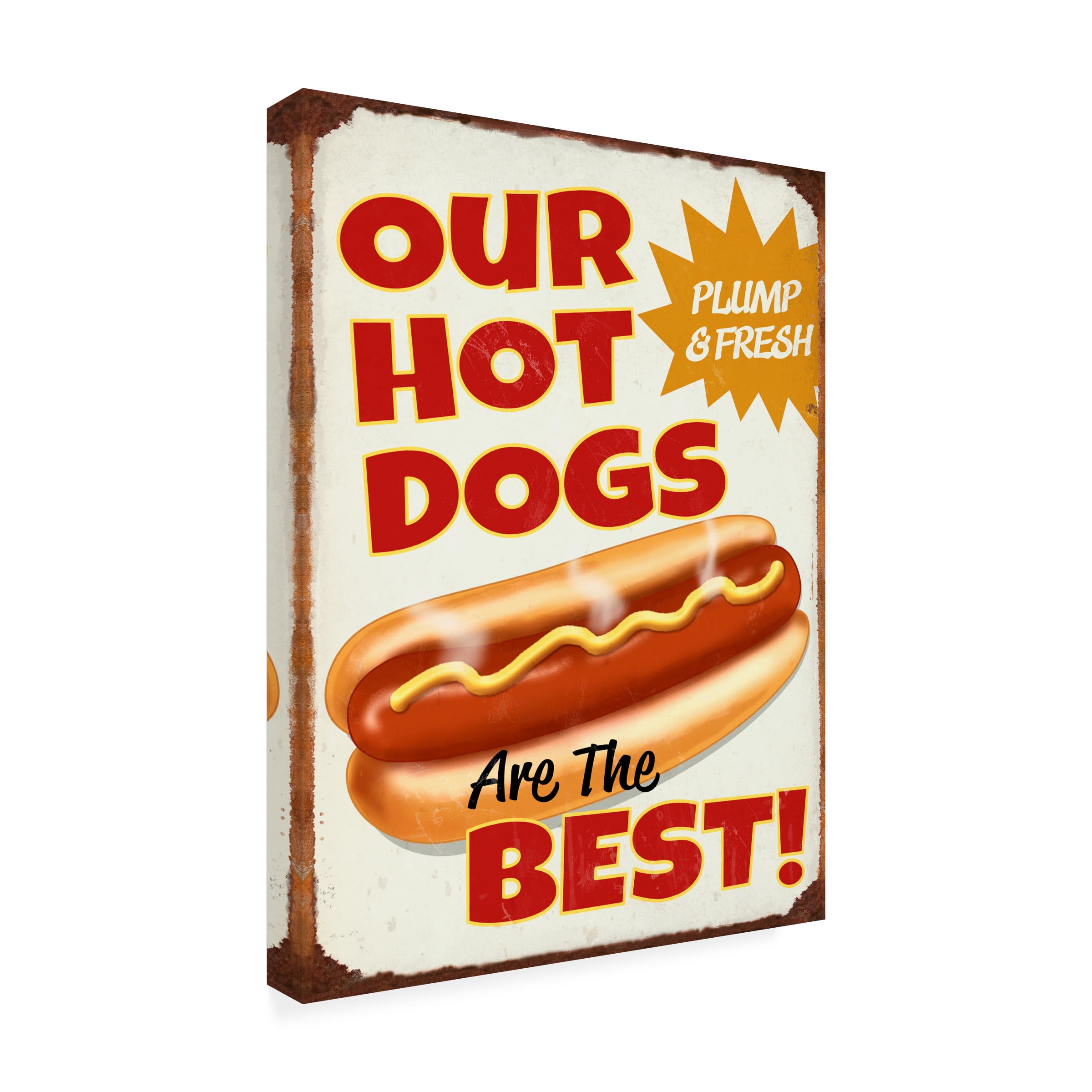 RetroPlanet 'Our Hot Dogs Best' Canvas Art