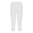 thumbnail image 4 of WAYUTE Women's Leggings High Waisted Exercise Hollow Casual Summer Beach Solid Cropped Pants Stretchy Fit Running L, 4 of 5