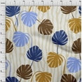 thumbnail image 4 of oneOone Cotton Poplin Twill Light Brown Fabric Tropical Palm Leaf With Broken Fat Lines Dress Material Fabric Print Fabric By The Yard 56 Inch Wide, 4 of 4
