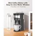 thumbnail image 2 of SiFENE Mini 2-in-1 Single Serve Coffee Maker - K Cup & Ground, Descaling, Red, 2 of 7