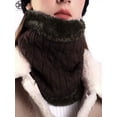 thumbnail image 4 of Luxtrada 2PCs/Set Womens Mens Winter Hat Warm Thick Beanie Cap + Scarf for Winter Knit Ski Beanies (Brown), 4 of 7