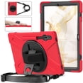 thumbnail image 4 of XYX Case for Samsung Galaxy Tab S7 FE 12.4 inch SM-T730/SM-T733/SM-T736B with 360 Degree Rotating, Hand Strap, Shoulder Strap, Red, 4 of 7