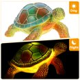 thumbnail image 5 of Lámpara de mesa de resina PATKAW con forma de tortuga, luz de noche, estatua de resina teñida, decoración, 5 of 5
