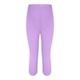 thumbnail image 6 of NANAIQ Women's Fashion Solid Color Casual Yoga Capri Leggings - High Waist Tummy Control Workout Pants for Gym, Yoga & Daily Wear | Soft Yoga Activewear Light Purple S, 6 of 8