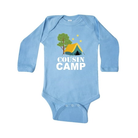 

Inktastic Cousin Camp Apparel Camping Gift Baby Boy or Baby Girl Long Sleeve Bodysuit
