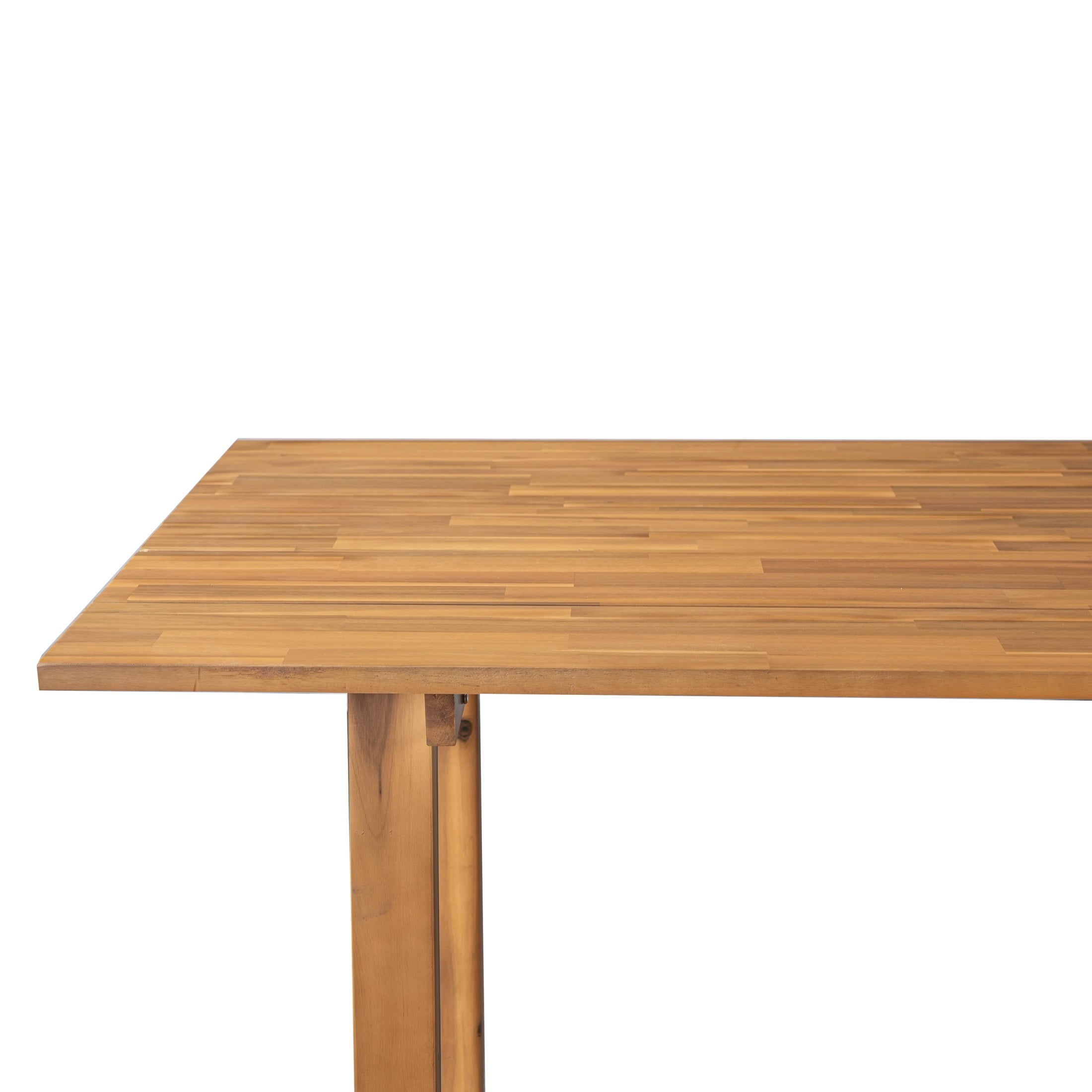 Christopher Knight Home 7-Piece Outdoor Dining Set, Acacia Wood Patio Table and Chairs, Teak+Beige